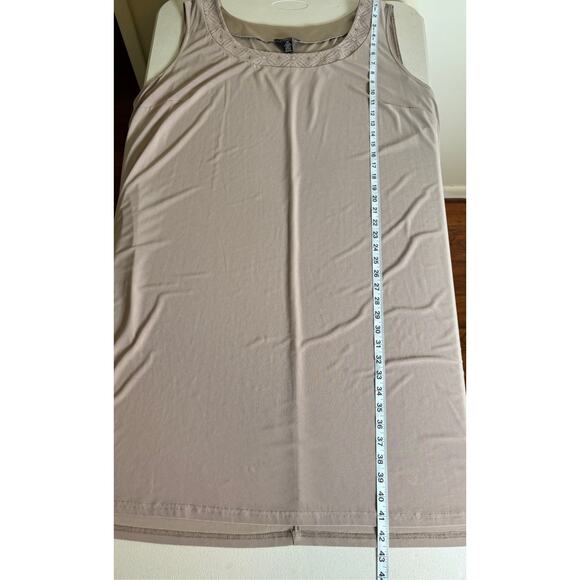 R&M Richards Mesh Panel Jacket Dress Size 3X Taupe Knee Length Elegant Cocktail - Picture 11 of 14